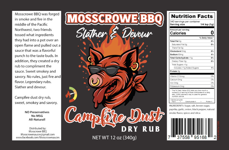 Campfire dust bbq rub