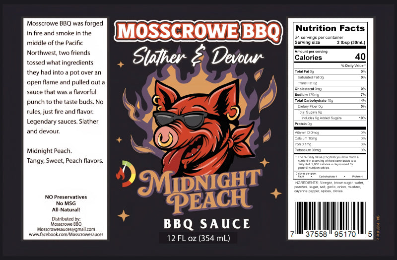 Midnight Peach BBQ glaze