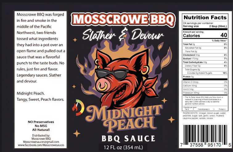 Midnight Peach BBQ glaze