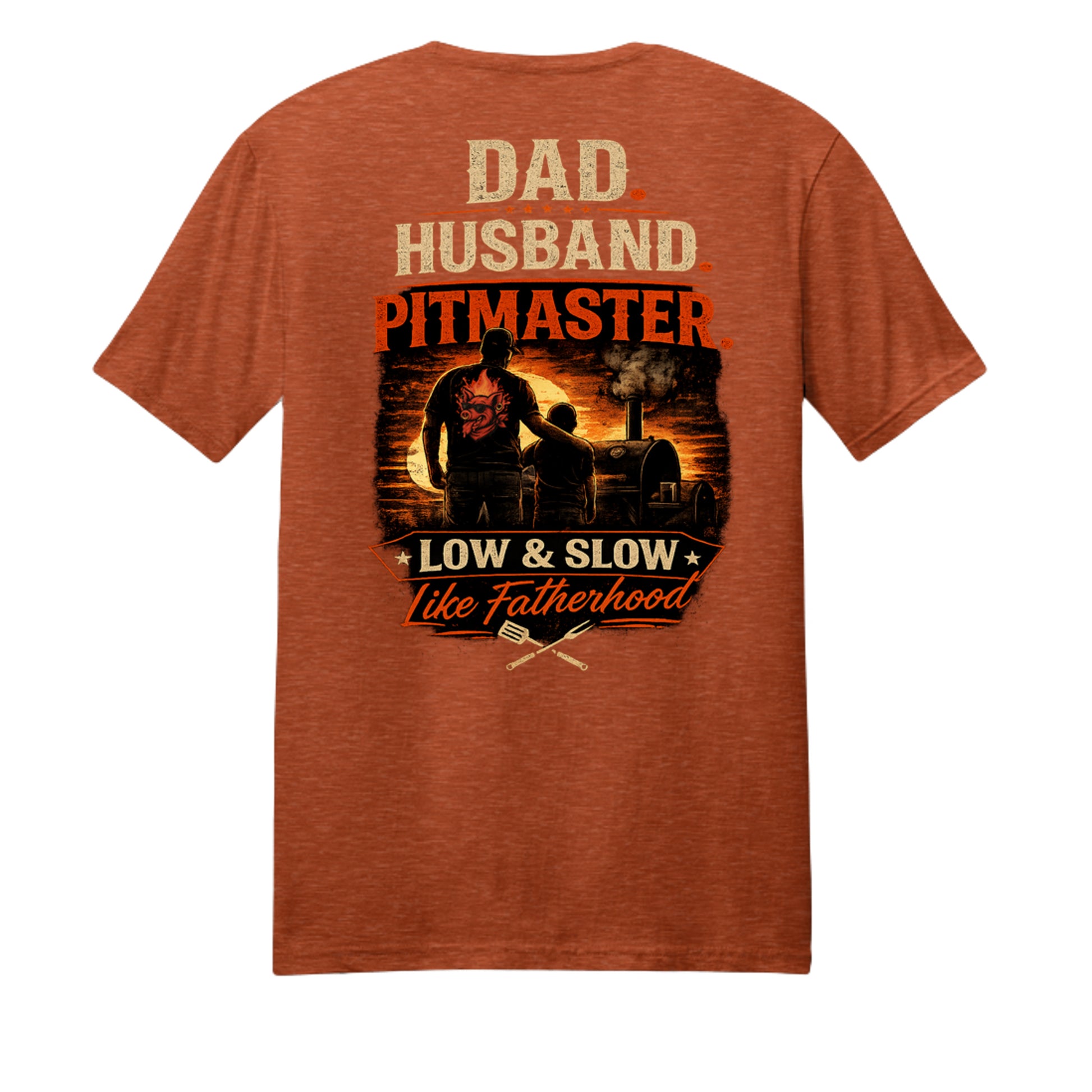 Deep Orange Heather - DM108 - BACK