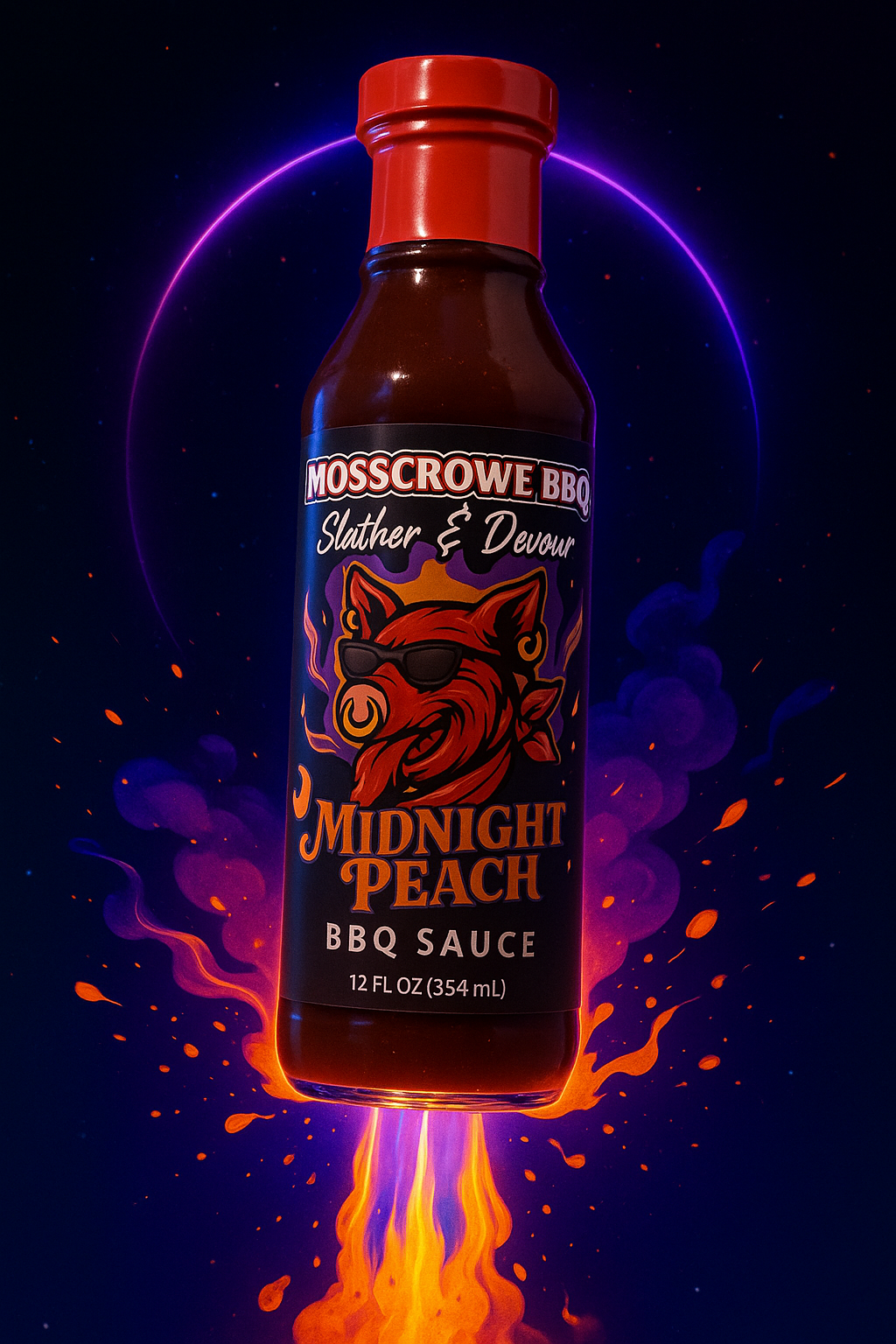 Midnight Peach BBQ Sauce. New Product!